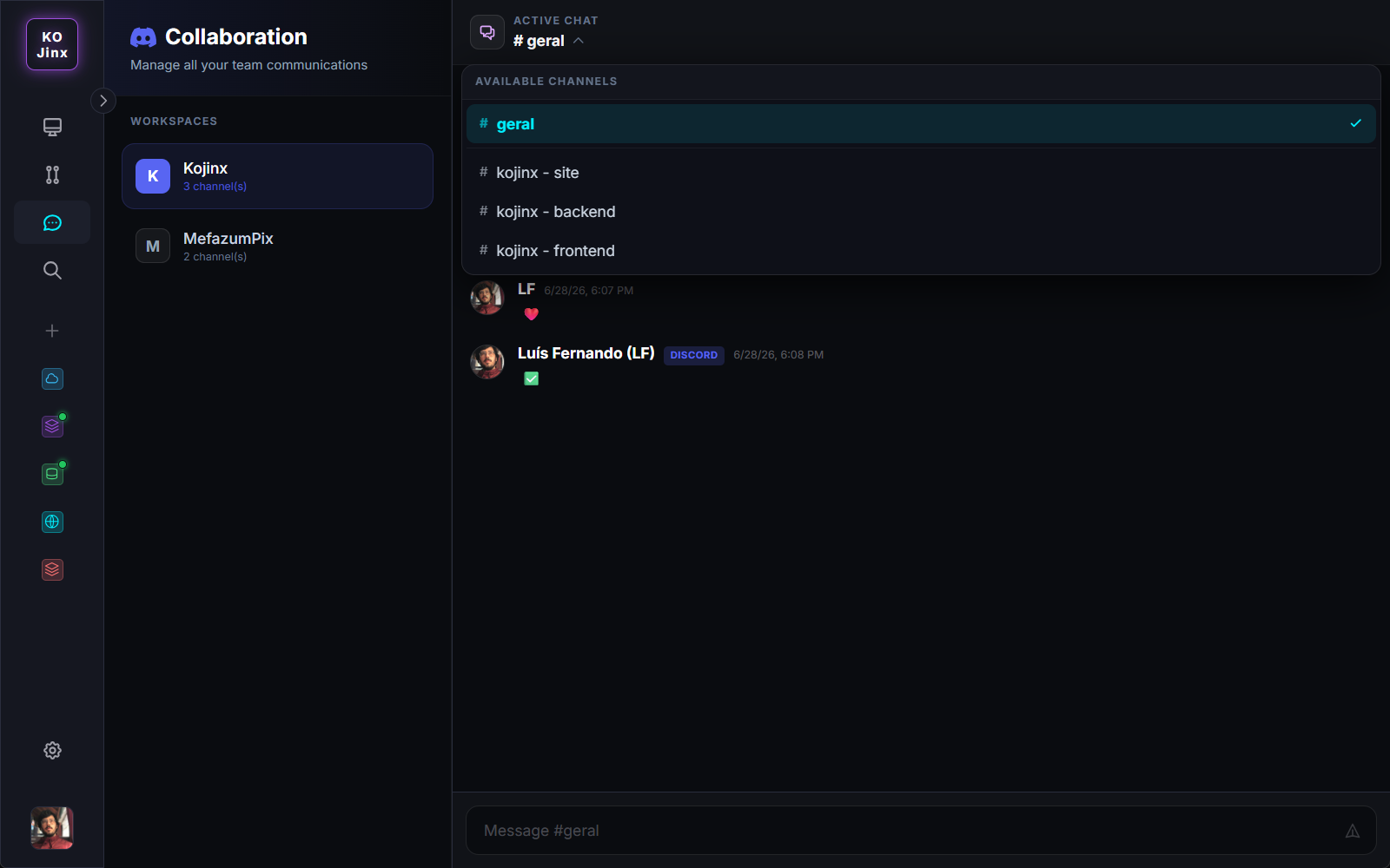 Kojinx Discord Collaboration