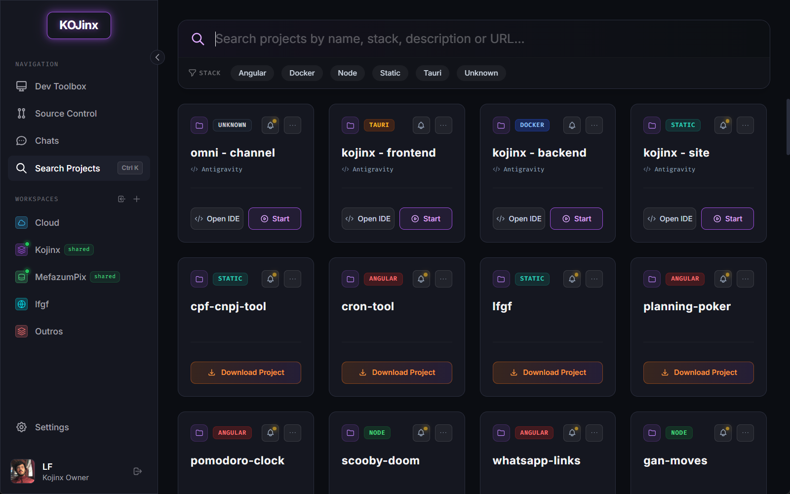 Kojinx Global Search