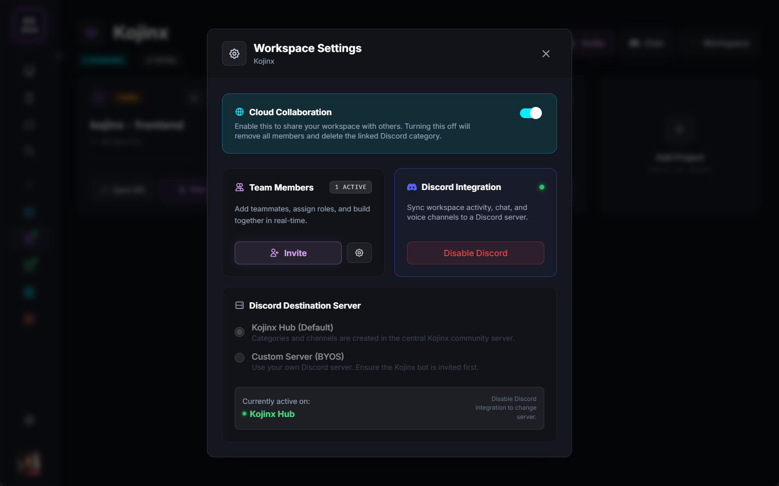 Workspace Settings